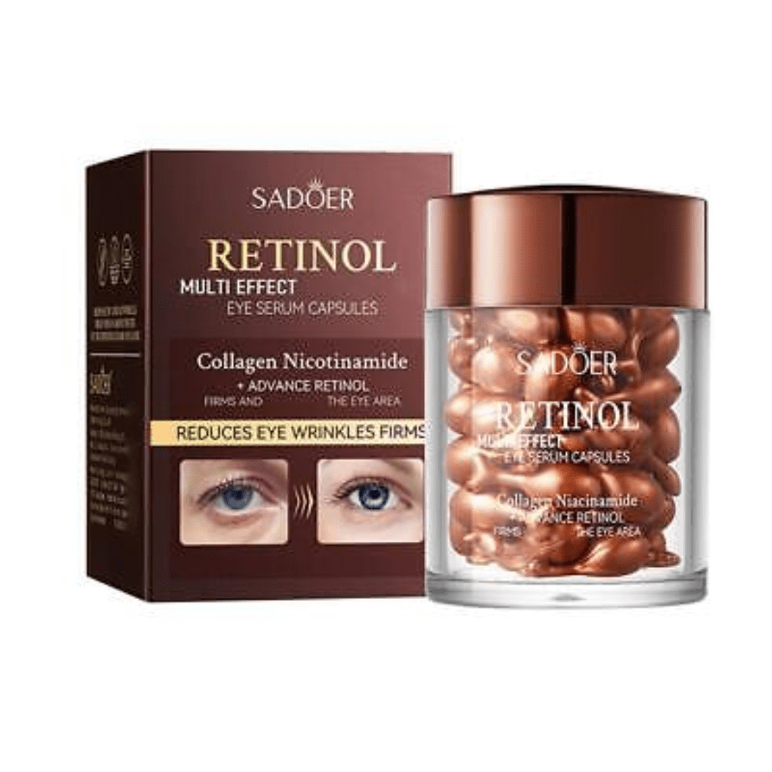 Sadoer Retinol Multi - Effect Eye Serum Capsules – Collagen & Niacinamide Formula - Ethereal soul Collections