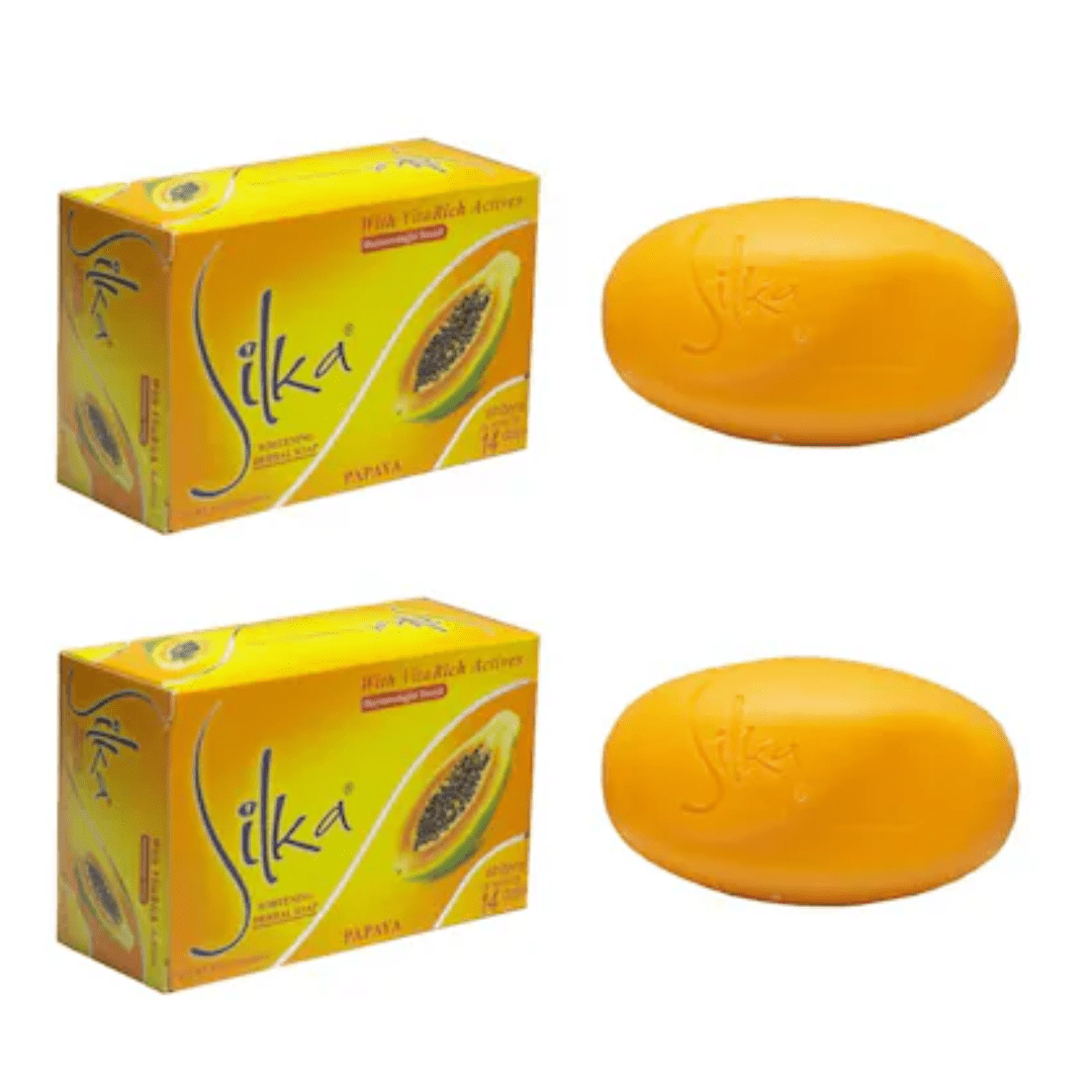 Silka Papaya Whitening Herbal Soap – Twin Pack (2 x 135g) - Ethereal soul Collections