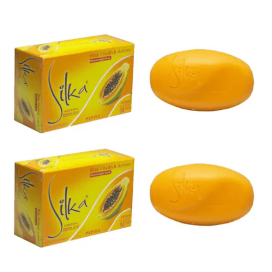 Silka Papaya Whitening Herbal Soap – Twin Pack (2 x 135g) - Ethereal soul Collections