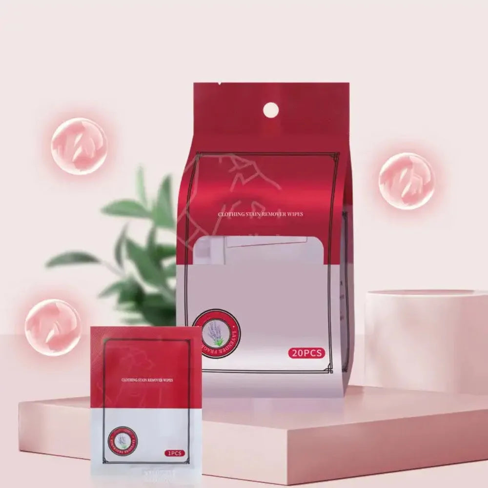 Portable Stain Removal Wipes – Instant Fabric Cleaner (Lavender Fragrance)