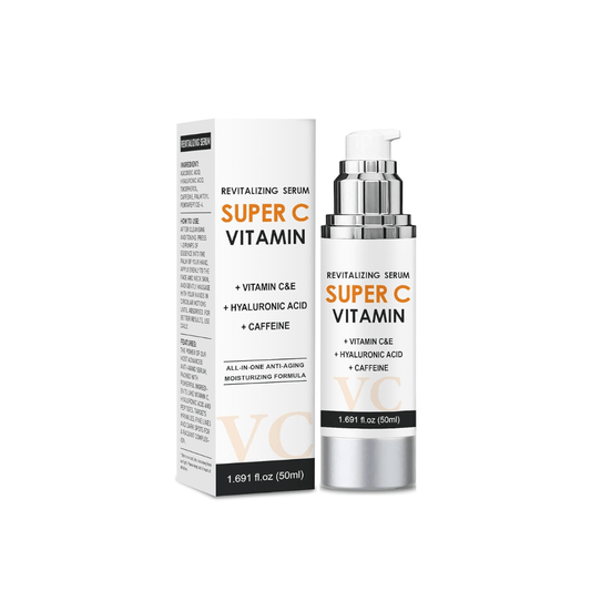 Super C Vitamin Revitalizing Serum – Vitamin C & E + Hyaluronic Acid + Caffeine (50ml) - Ethereal soul Collections