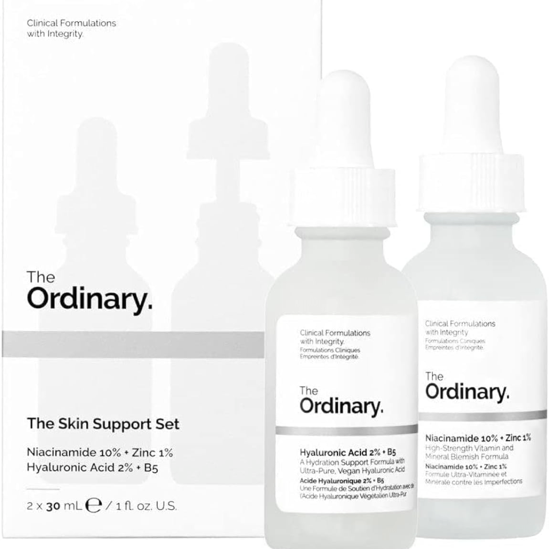 The Ordinary Skin Support Set – Niacinamide 10% + Zinc 1% & Hyaluronic Acid 2% + B5 (2 x 30ml) - Ethereal soul Collections