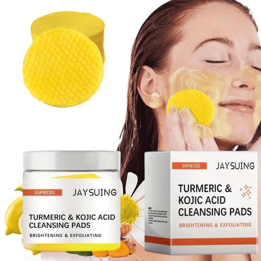 Turmeric & Kojic Acid Cleansing Pads – Brightening & Exfoliating (55 Pads) - Ethereal soul Collections